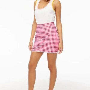 J.Crew Pink Gingham Skort XS Tennis Golf Preppy Summer
